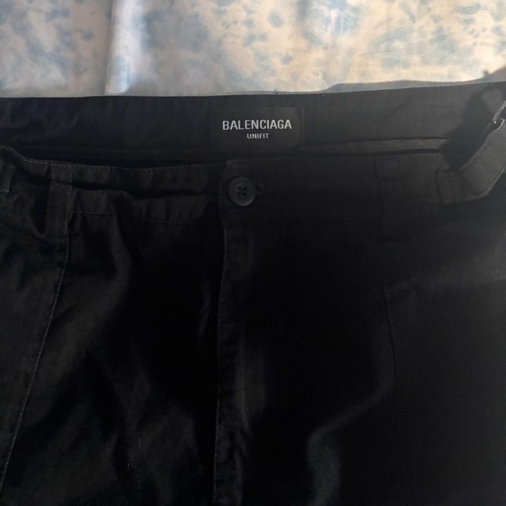 Balenciaga black flared cargo pants